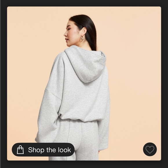 Women's Marshmallow Gray Zip-Up Hoodie - Picture 2 of 5